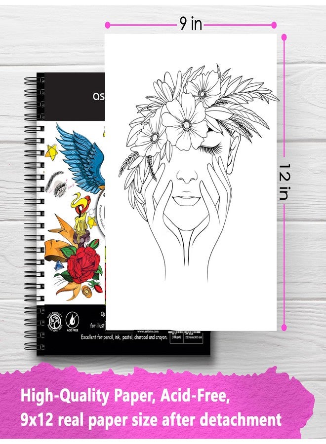 Askprints A4 Premium Sketch Book, Spiral Bound, 100 Pages (120g/m2), Acid-Free Drawing Paper, Ideal for Kids, Teens & Adults. - Image 4