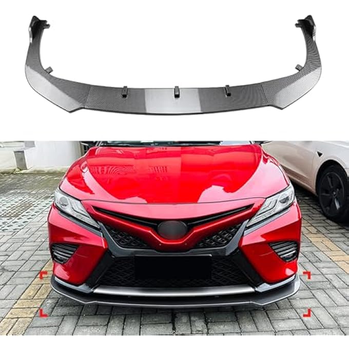 AUSMILA Front Bumper Splitter Lip Kit For Toyota Camry 8th Sport 2018-2020 - Image 1