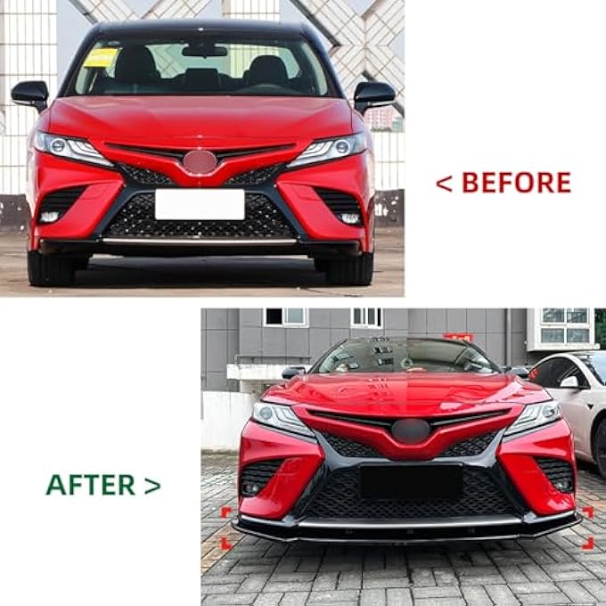 AUSMILA Front Bumper Splitter Lip Kit For Toyota Camry 8th Sport 2018-2020 - Image 3