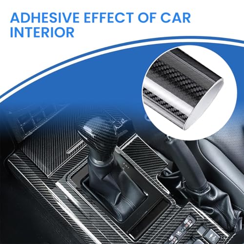 STHIRA® Gloss Carbon Fiber Car Wrap Film Premium Auto Vinyl Wrap Sticker, Uv Resistant, Easy Peel & Stick Vinyl Sticker Cut-to-Fit for Car, Bike, Interior & Exterior, Durable Wrap Sticker (30x152 cm) - Image 3
