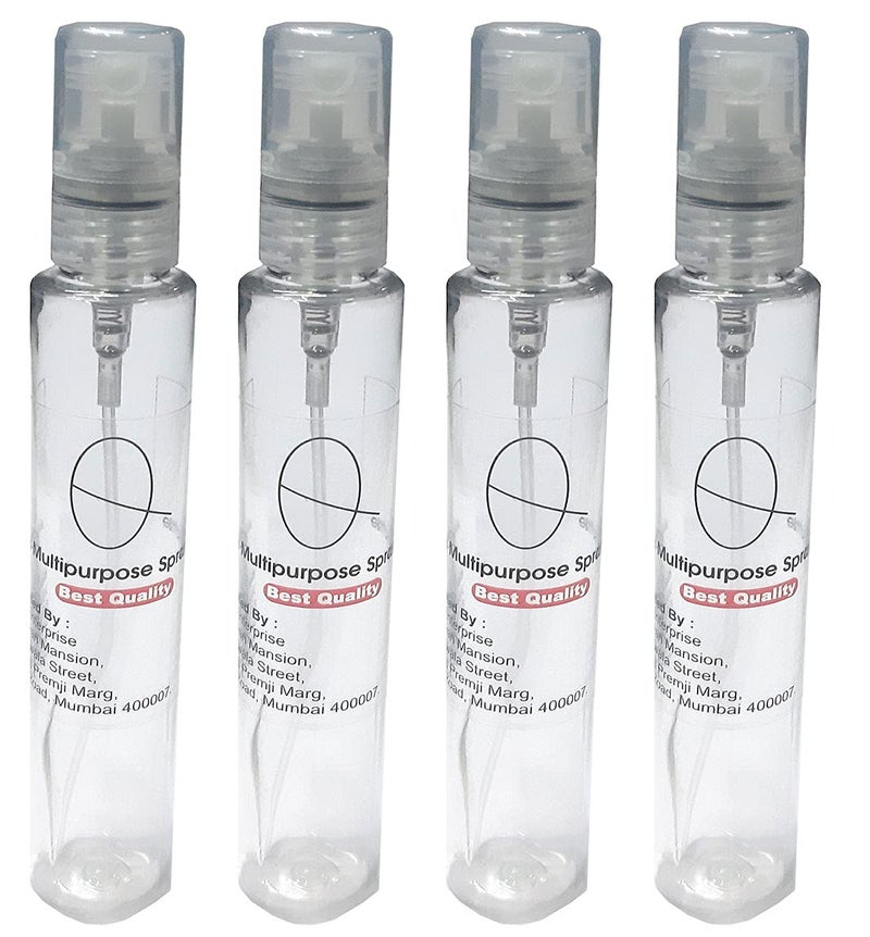 Aura 30 ML Tube Shape Pocket Spray Bottle Mist Spray Bottle Clear Transparent Spray Bottle Gulabari Resuable Refillable Empty Spray Bottle Set Of 4 - Image 1
