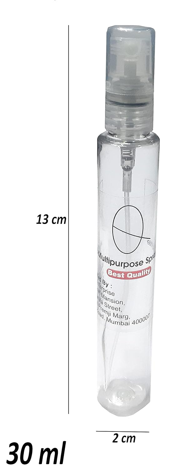 Aura 30 ML Tube Shape Pocket Spray Bottle Mist Spray Bottle Clear Transparent Spray Bottle Gulabari Resuable Refillable Empty Spray Bottle Set Of 4 - Image 2