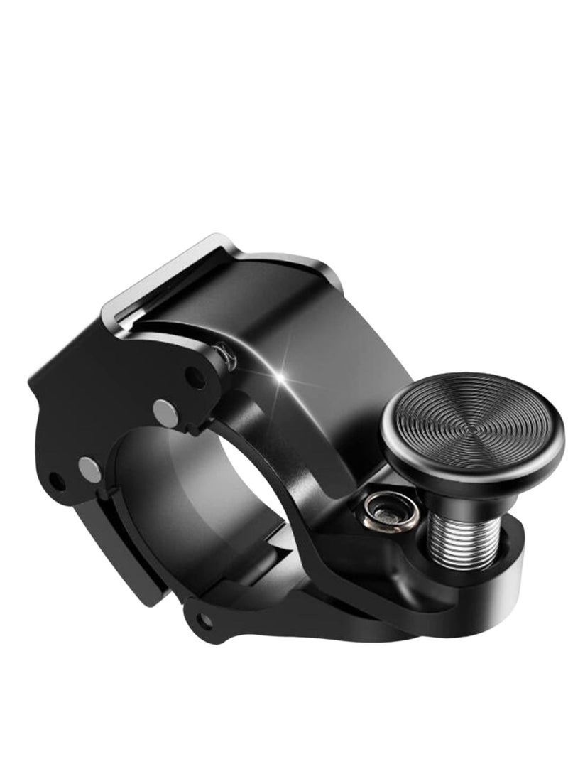 SYOSI Black Bicycle Bell, Innovative Aluminium Mini Bell Bicycle Handlebar Bell 100 dB Bell, Crisp and Loud Sound, New Upgraded Bicycle Mountain Bike Horn, for 22-24mm (0.86-0.94inch) Handlebar  - Image 1