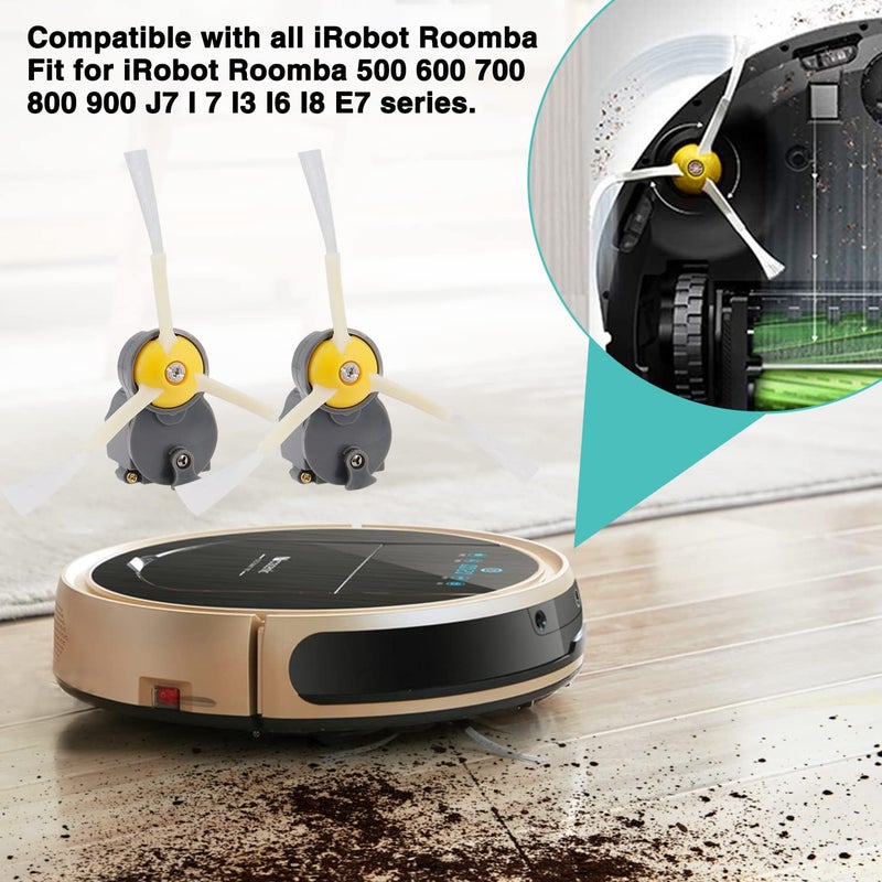 Odashen وحدة محرك فرشاة جانبية Odashen لجهاز iRobot Roomba 500 600 700 800 900 i3 i7 e5 e6 e7 560 650 860 870 880 890 960 980 مكنسة كهربائية روبوت (وحدة محرك بديلة + فرشاة جانبية + مفك براغي) - Image 4