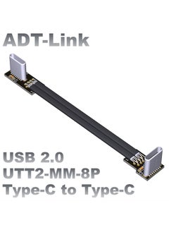 Generic ADT-Link USB2.0 Flat Thin Type-C Charging Data Cable Core Cable With Shielding Support Large Current-Color:T2J-T2G-Length:180cm  - Image 2