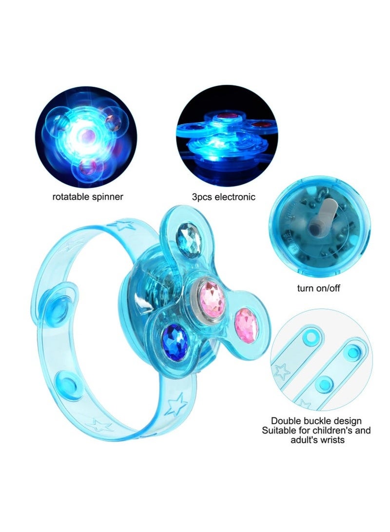 مجموعة حقائب هدايا أساور مضيئة بإضاءة LED، ١٢ قطعة، لوازم حفلات ممتعة ومشوقة لأعياد ميلاد الأطفال، والعطلات، والمناسبات الخاصة (ألوان عشوائية وأنماط متنوعة). - Image 3