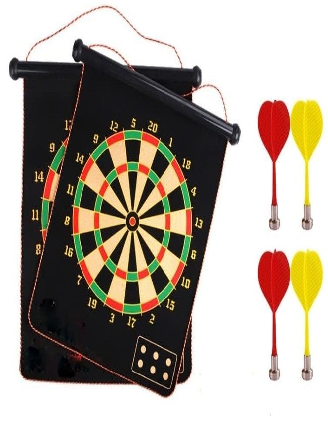 AVARIN12 Inch Magnetic Dart Board Game for Kids - Double-Sided Foldable Dart Board Toy for Children with 4 Free Magnetic Darts Included, Safe Indoor & Outdoor Play Set for Boys and Girls - Image 1