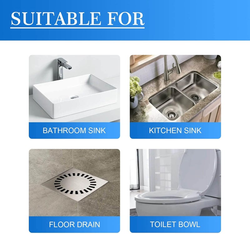 كلاراكو منظف رغوي لمصارف هيريوس - منظف رغوي لمصارف الرغوة، مزيل ومنظف سائل لانسدادات الشعر في المصارف، مزيل عرق لأنابيب الصرف الصحي، مناسب لأحواض المطبخ والمراحيض والأحواض وأحواض الاستحمام (5 قطع) - Image 5