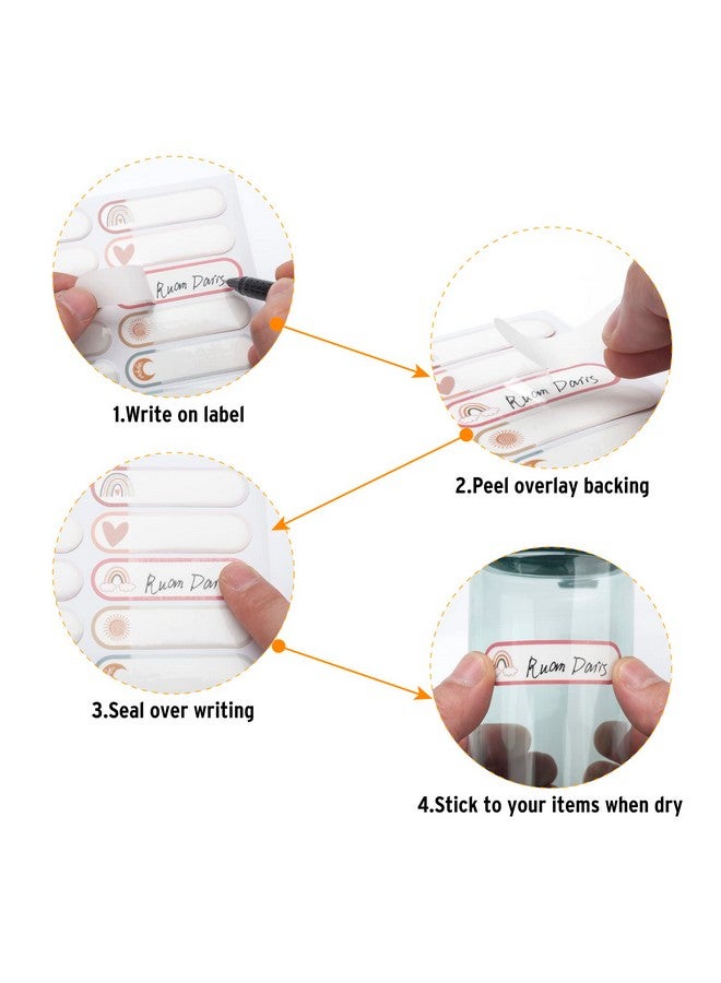 Coowayze Name Labels for Kids Stuff Daycare Labels, 128 PCS Waterproof Baby Bottle Labels for Daycare, Kids Name Stickers for School Supplies Self Laminating, Dishwasher Safe, Name Tags for Lunch Box Pacifier - Image 3