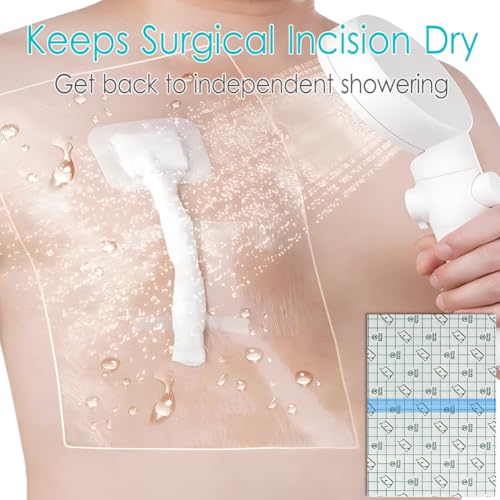 DiaBelt Waterproof Dialysis Catheter Shower Cover Large Coverage Shields for Peritoneal Dialysis Port Accessories PD Chest Catheter Central PICC Line Feeding Tube 10"x12"(Pack of 25) - Image 3