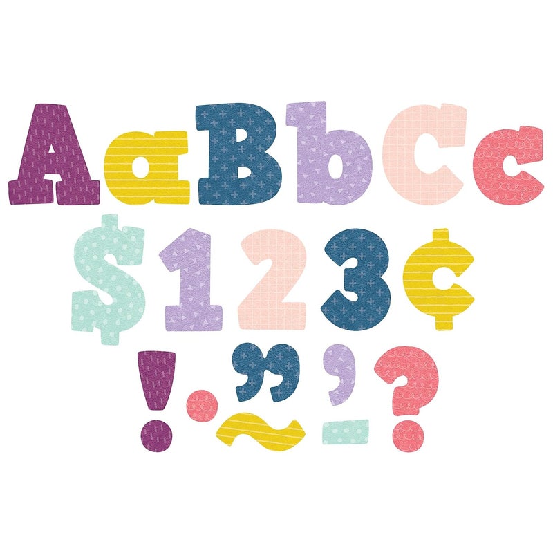 Teacher Created Resources Oh Happy Day 4-inch Bold Block Letters, Assorted Colors, 230 Pieces (TCR9037) - Image 1