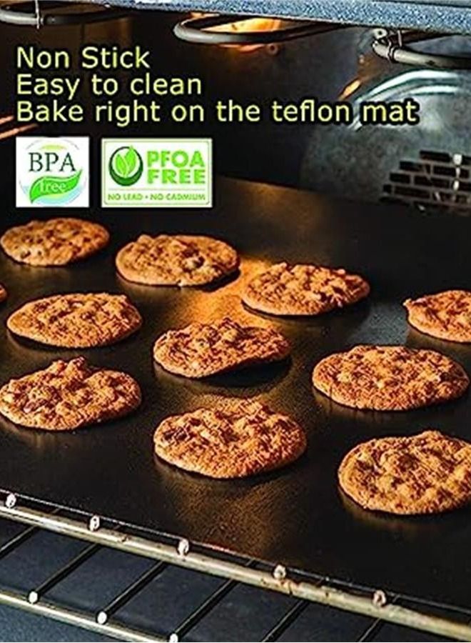 Oven Liners for Bottom of Electric Gas Oven Reusable - 4 Pack Large Heavy Duty Nonstick teflon Oven Mat 17"x 25"- Oven Floor Protector Liner easy to clean-reduce spills stuck foods and clean up - Image 5