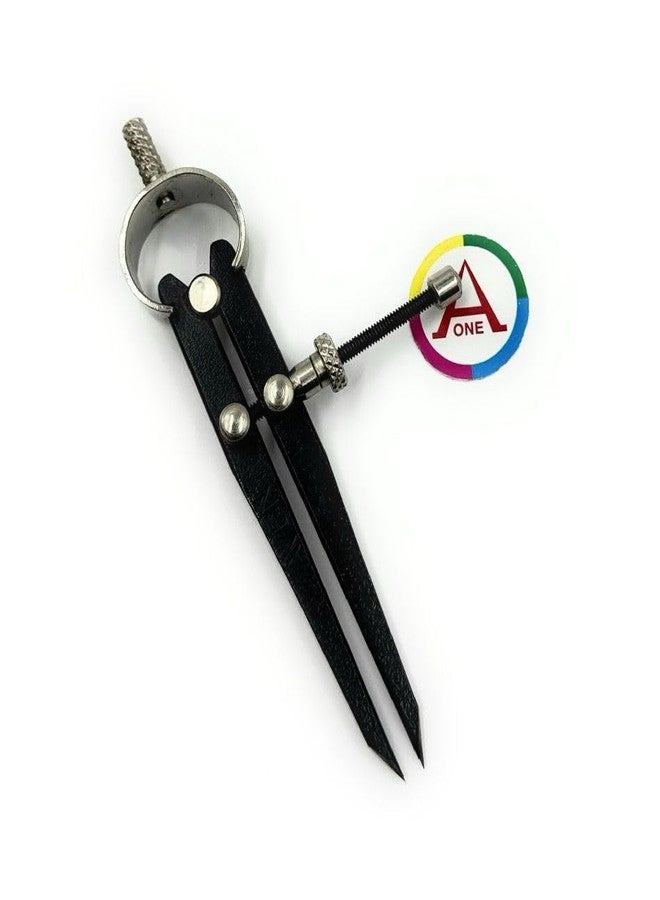 Aone Spring Adjustable Compass Divider 3" Fine Point Black Powder Coated Precision Measuring for Jewellery Marking, Scribing, Craftsman, Architect, Artist, Carpenter, Model Making & Hobby Crafts DIY - Image 3
