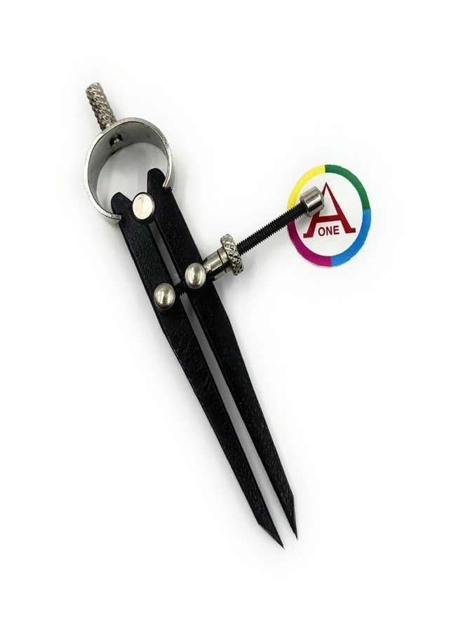 Aone Spring Adjustable Compass Divider 3" Fine Point Black Powder Coated Precision Measuring for Jewellery Marking, Scribing, Craftsman, Architect, Artist, Carpenter, Model Making & Hobby Crafts DIY - Image 1