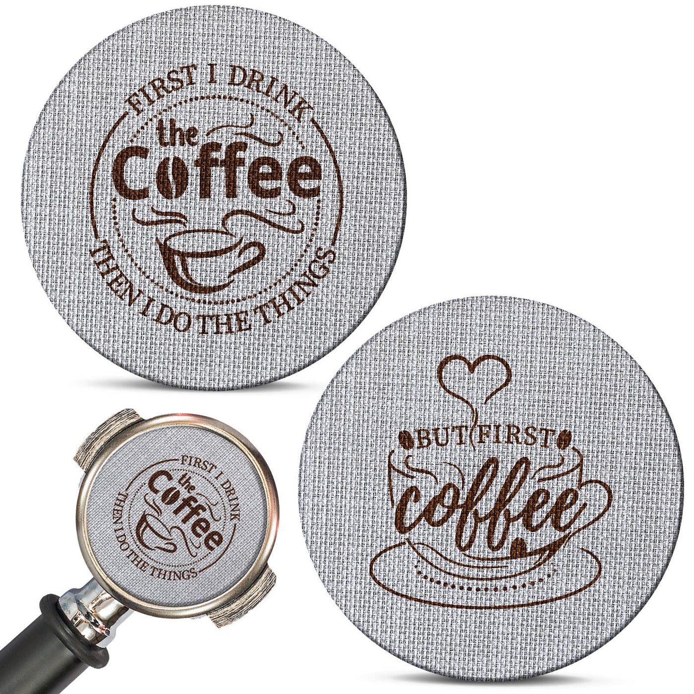 Yaomiao 2 Pieces 533mm Espresso Puck Screen 17mm Thickness 150 Micrometre Reusable Barista Espresso Screen Stainless Steel Coffee Filter Mesh Plate for Bottomless Portafilter Filter Basket