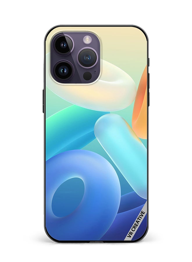 VR CREATIVE Protective Case Cover For Apple iPhone 16 Pro Rings Design Multicolour - Image 1
