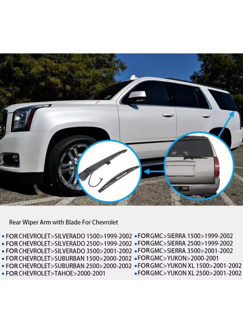 Generic The Rear Door Glass Space For GMC Yukon Tahoe Suburban And Cadillac Escalade Cars From The 2007 To 2014 Model Consists Of A Full Arm Rubber Blade Wiper Base And Small Water Hose  - Image 4