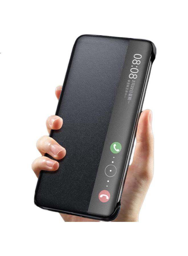 Freeson Case For Huawei Pura 70 Pro, P70Pro+ Window Cover, Full Protection Shockproof Business Case [Smart Sleep/Wake + Hands-Free Answering], Black - Image 1