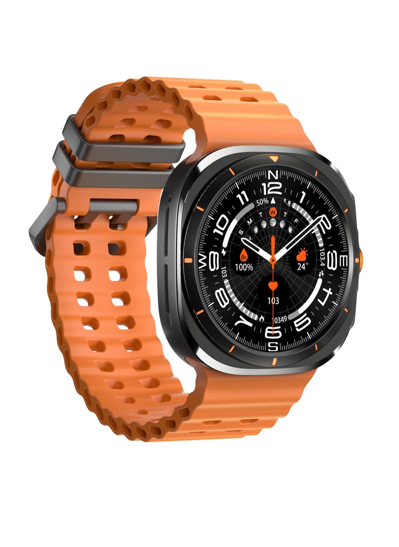 AROAQ - W7 AI Smart Watch Ultra, Rugged Design IP68 Waterproof Blood Oxygen Monitoring Watch, Amoled Screen Display Sleep Monitoring Fitness Watch With 100 Plus Exercise Modes, (Orange) - Image 1