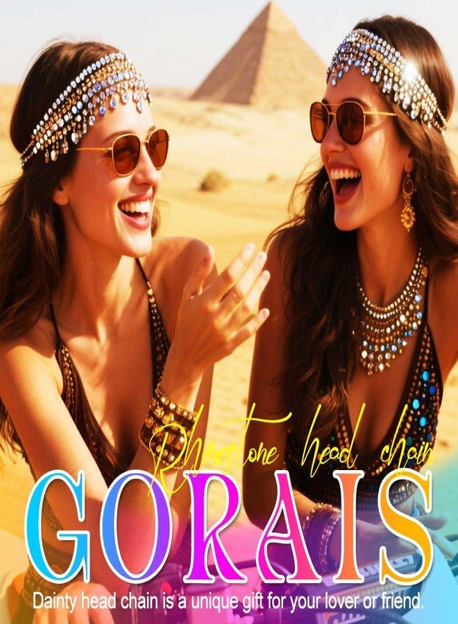 جورايس سلسلة رأس بوهيمية من GORAIS، طوق رأس ذهبي مصري مزين بالترتر، إكسسوارات للنساء - Image 3