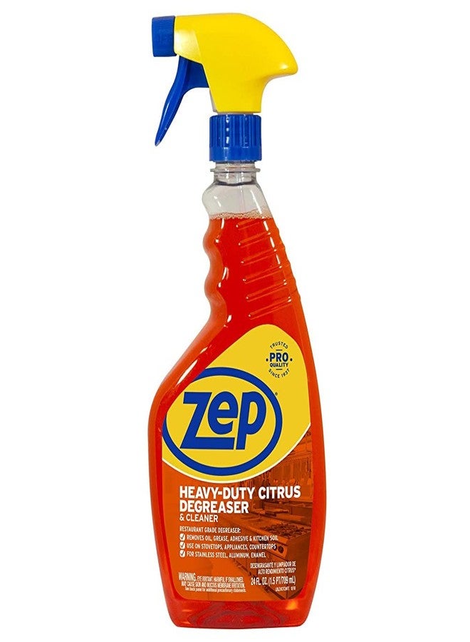 Zep Heavy-Duty Citrus Degreaser and Cleaner - 24 oz (Case of 2) ECZUCIT242 - Restaurant Grade, Removes Oil, Grease, Adhesive, and Kitchen Soil on Stovetops, Appliances - Image 2