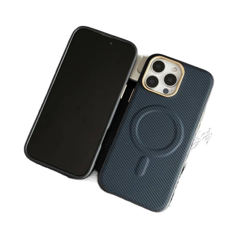 غطاء واقي، أسود، باللون الأسود ملمس جلد، حماية من السقوط، مقاوم للصدمات لـ iPhone 16 / 16 Plus / 16 Pro / 16 Pro Max للحمل اليومي للاستخدام المتكرر خفيف الحمل - Image 5