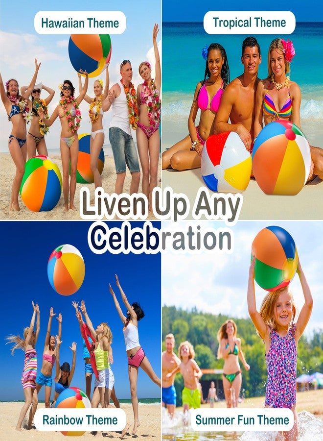 Bedwina 24-inch Giant Beach Ball - (Pack of 3) Big Inflatable Beach Balls for Pool Toys, Blow Up Large Inflatable Ball Toys for Kids Pool Parties, Themed Birthdays, Beach Events, Summer Party Decorations - Image 4