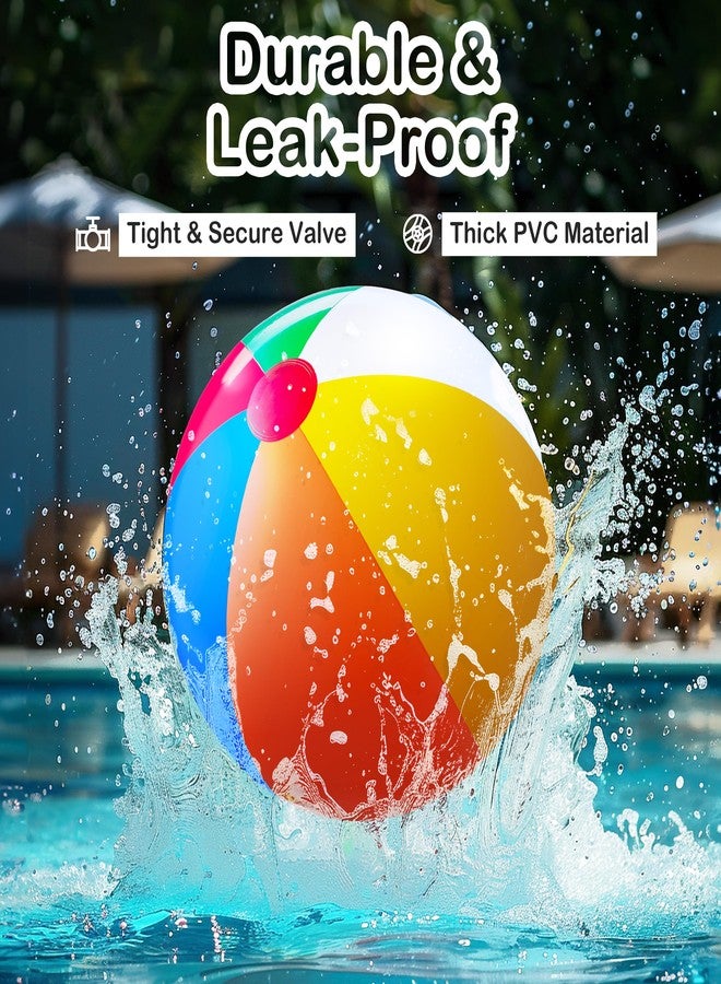 Bedwina 24-inch Giant Beach Ball - (Pack of 3) Big Inflatable Beach Balls for Pool Toys, Blow Up Large Inflatable Ball Toys for Kids Pool Parties, Themed Birthdays, Beach Events, Summer Party Decorations - Image 5