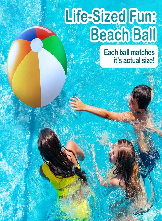 Bedwina 24-inch Giant Beach Ball - (Pack of 3) Big Inflatable Beach Balls for Pool Toys, Blow Up Large Inflatable Ball Toys for Kids Pool Parties, Themed Birthdays, Beach Events, Summer Party Decorations - Image 2