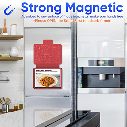 SEYMAC stock Case for iPad (A16) 11th/10th Generation 11''/10.9'', Strong Magnetic Auto Sleep Shockproof Case with Absorbing Multi-Angles Stand, Pen Holder, Card Slot (Red) - Image 3