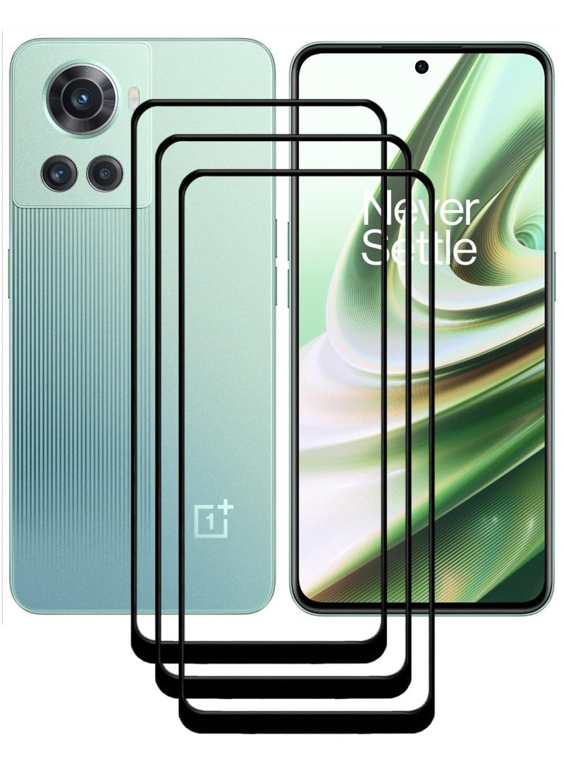 ACLIX 3 Pieces Antistatic ESD Dustproof Premium Quality High Definition Tempered Glass Screen Protector Designed For OnePlus 10R - Image 1