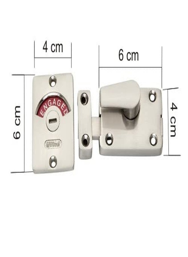 allied SS Finish Indicator Bolt Bathroom/Toilet Door Lock, Engaged/Vacant Privacy Latch - Image 2