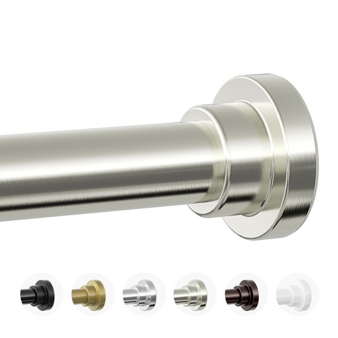 SHOWER CURTAIN ROD 1 DIAMETER HEAVY DUTY TENSION SHOWER ROD NON SLIP ADJUSTABLE 28102 INCH NO DRILL SHOWER CURTAIN RODS SPRING TENSION FOR BATHROOM SHOWER STALL NO RUST BRUSHED NICKEL
