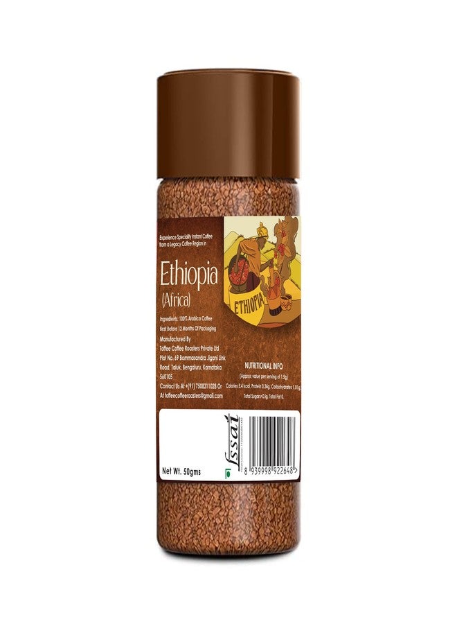 Toffee Coffee Roasters Ethiopia Instant Coffee | 45 gm | 100% Arabica | Freeze Dried Coffee Powder | Makes 23 Cups, Bottle | Latte, Back Coffee, Make Café Style Hot or Cold Coffee - Image 2