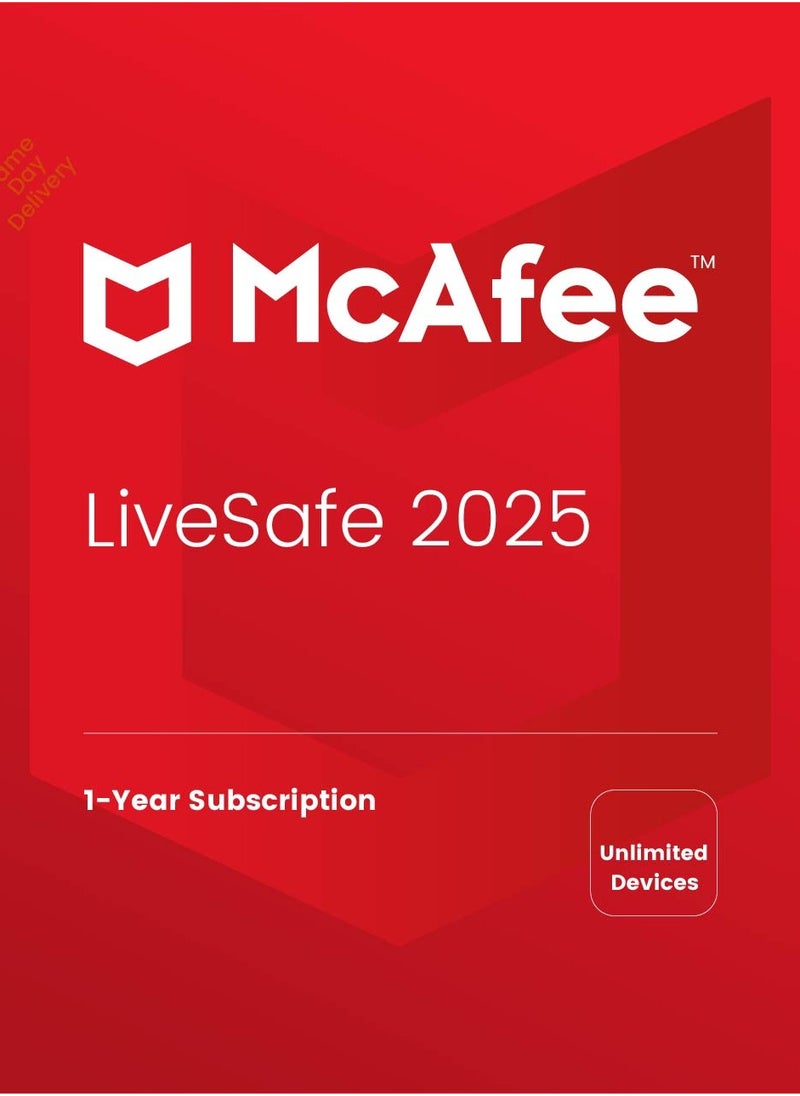 McAfee McAfee Live SAFE (عدد غير محدود من الأجهزة) لمدة عام واحد 