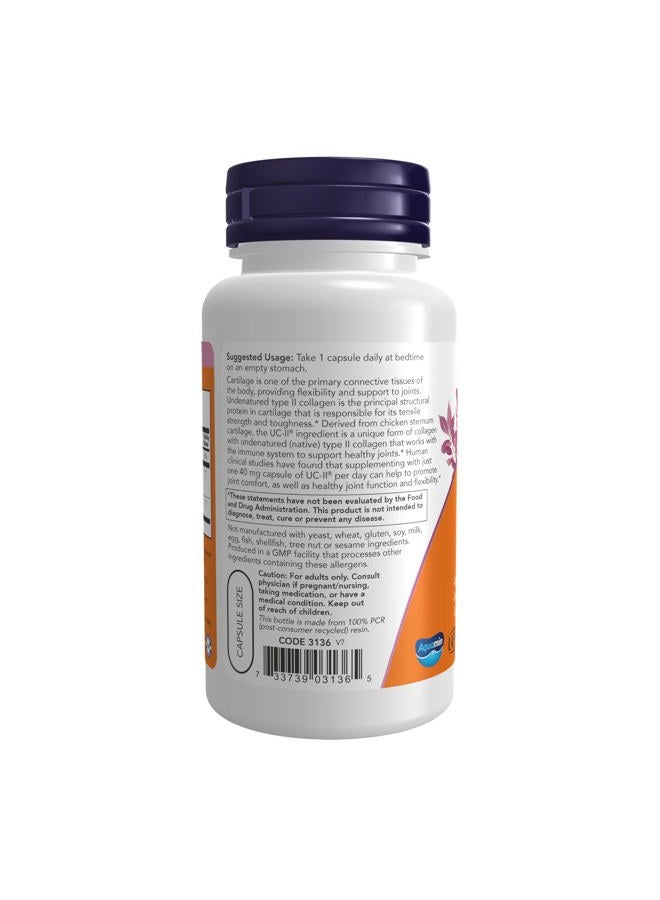 Now Foods UC-II Type II Collagen 40mg, Veg-Capsules, 120-Count - Image 2