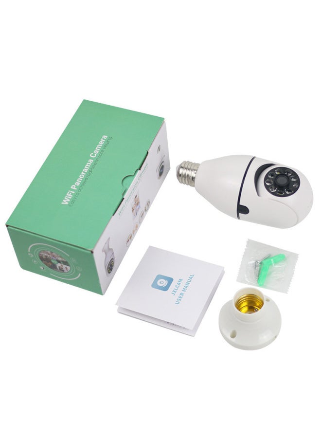 Bulb Camera Shake Head Machine HD Night Vision 360 Degree Rotating Wifi Home Security Small Yellow Man Camera-Color:32g Memory Card (without Equipment)