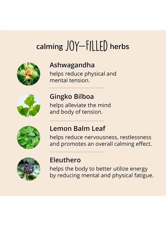 HAPPY HEALTHY HIPPIE Joy-Filled Mood Support Supplement with St Johns Wort | Helps Calm The Mind & Body, Stress Relief Energy Supplements | 100% Plant-Based | Ashwagandha, Rhodiola, Eleuthero | Herbal Adaptogens, 180 ct - Image 4