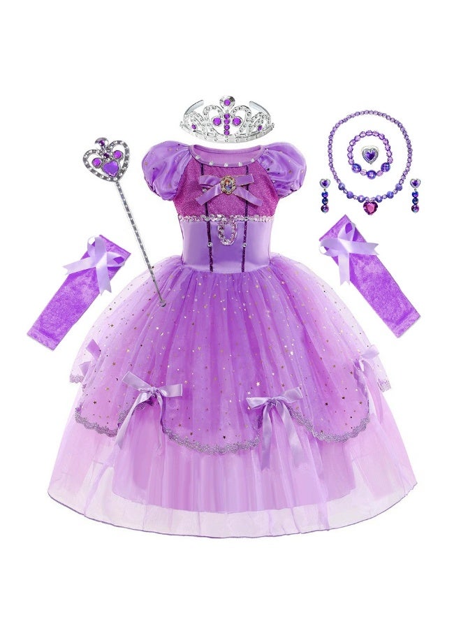 NIBEMINENT Princess Sofia Dress for Children on Halloween, Sofia performance dress - Image 1