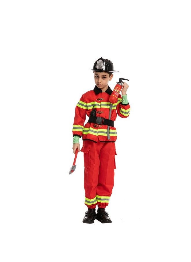 Spooktacular Creations - Child Boy Fire Fighter Costume Red (Small (5 7Yr)) - Image 1