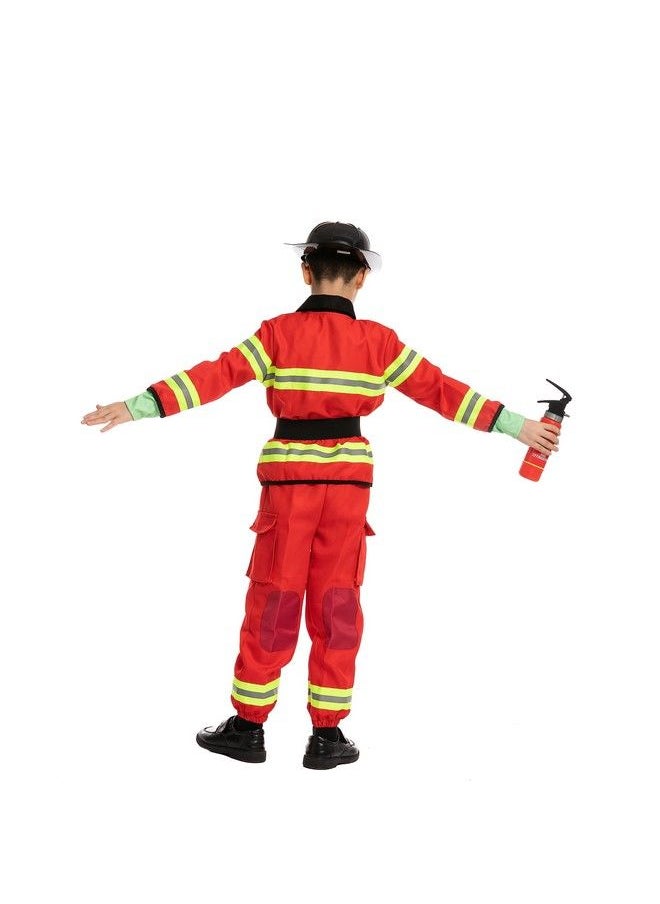 Spooktacular Creations - Child Boy Fire Fighter Costume Red (Small (5 7Yr)) - Image 1