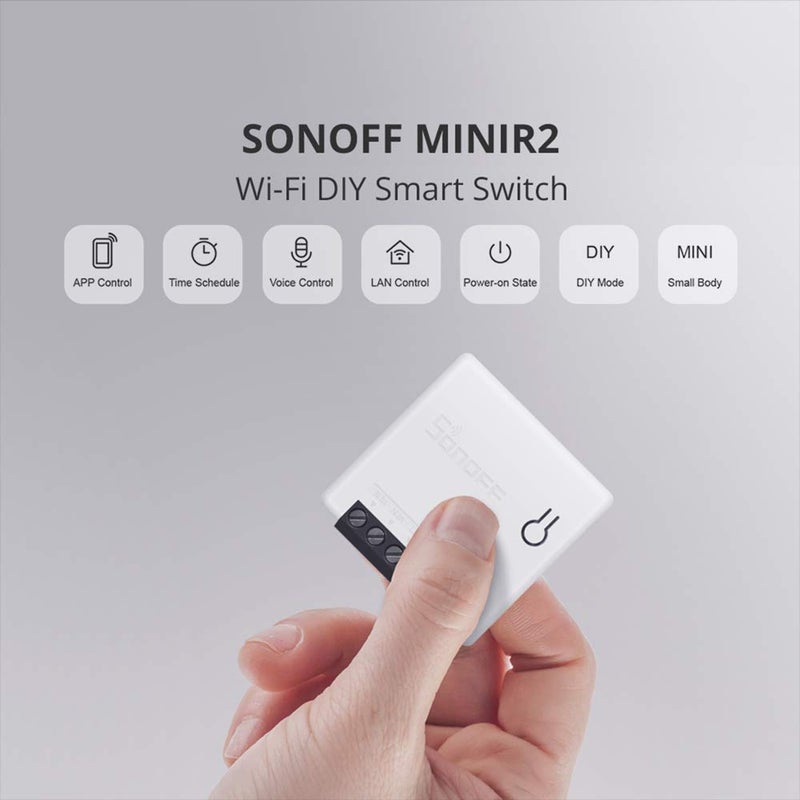SONOFF Mini R2 10A Smart WiFi Wireless Light Switch, Universal DIY Module for Smart Home Automation Solution, Works with Amazon Alexa & Google Home, No Hub Required 5-pack - Image 2