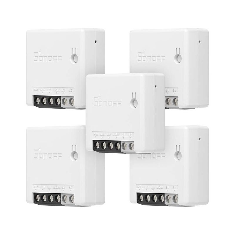 SONOFF Mini R2 10A Smart WiFi Wireless Light Switch, Universal DIY Module for Smart Home Automation Solution, Works with Amazon Alexa & Google Home, No Hub Required 5-pack - Image 1