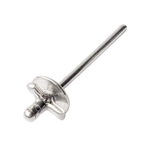 ISPINNER 50pcs 3/16" x 4/5" Large Head Tri-Fold Exploding Aluminum Pop Rivets (Silver) - Image 3