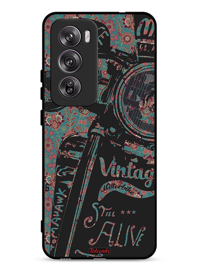 Tolwak Oppo Reno12 Pro 5G Protective Case Cover Vintage Motorbike - Image 1