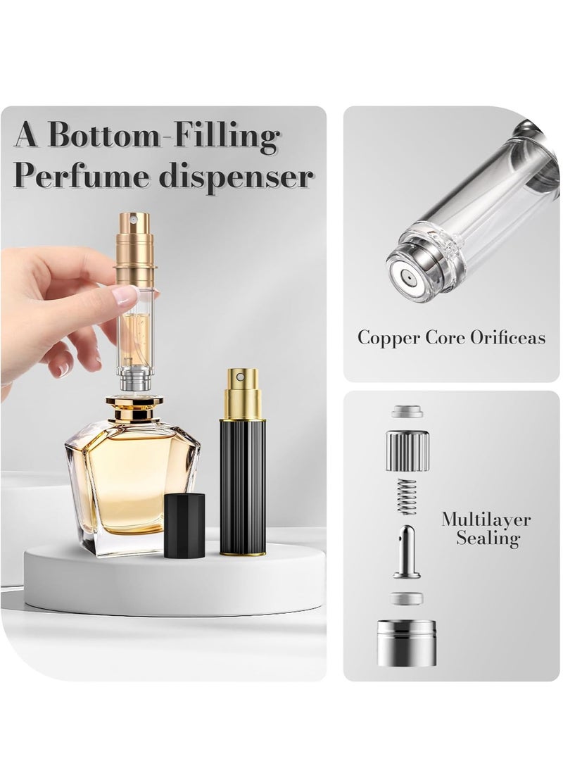 Adando Perfume Atomisers Travel Refillable Perfume Bottle 2PCS 5ml Mini Portable Perfume Empty Atomizer Leaking Proof Perfume Container for Women & Men - Image 2
