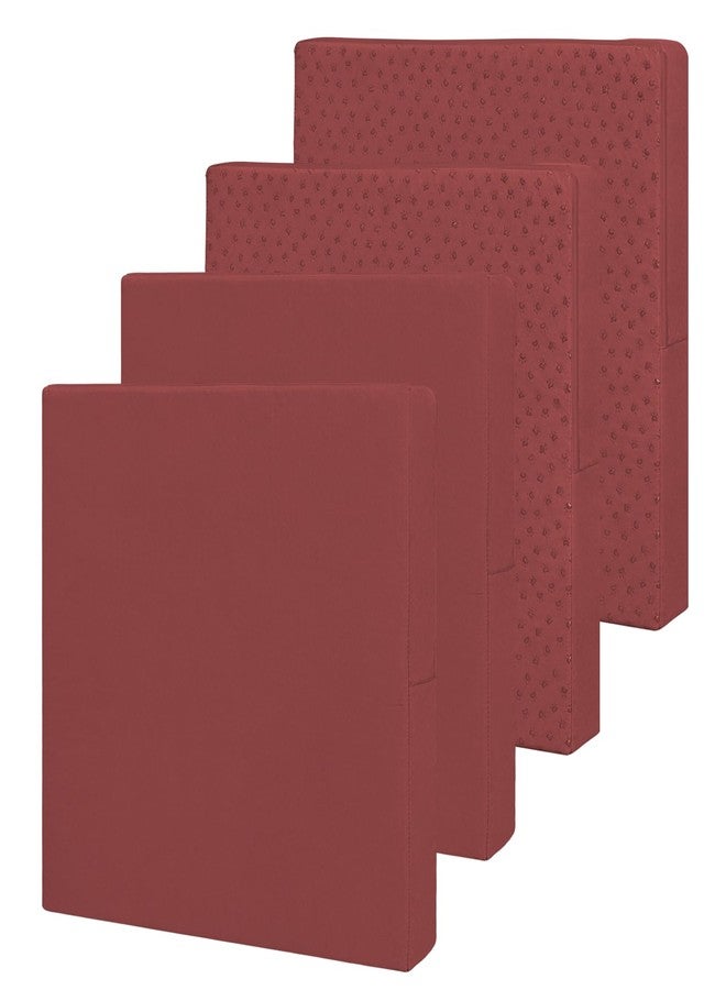 إيزي-جوينج أغطية وسائد فناء مقاومة للماء سهلة الاستخدام، مقاس 22×20×4 بوصة، عبوة من 4 قطع، بديلة لأغطية وسائد المقاعد الخارجية غير القابلة للانزلاق مع سحاب. لون خمري - Image 1