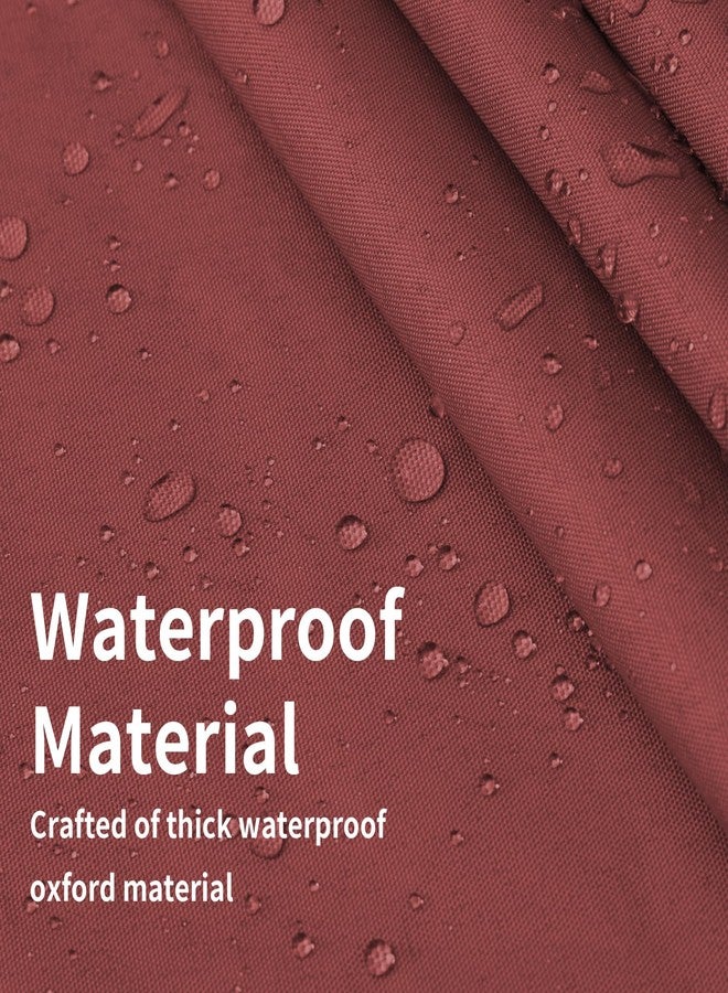 إيزي-جوينج أغطية وسائد فناء مقاومة للماء سهلة الاستخدام، مقاس 22×20×4 بوصة، عبوة من 4 قطع، بديلة لأغطية وسائد المقاعد الخارجية غير القابلة للانزلاق مع سحاب. لون خمري - Image 5