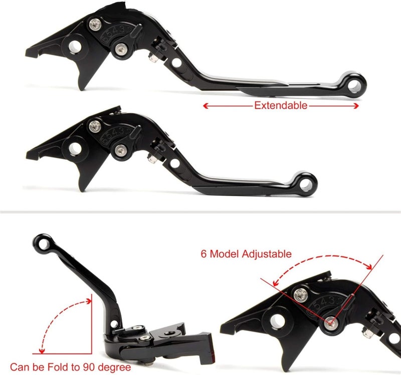 DEMULAX CNC Motorcycle Clutch Brake Levers for YZF-R1 and YZF-R6 - Image 2