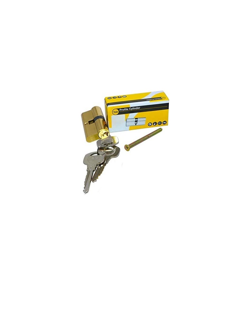 Yale Yale Brass Cylinder and Key, 70mm  - Image 3